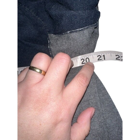 BKE The Buckle Mens 100% Cotton Zip Cardigan Sz L Navy Gray Standard Fit - Picture 4 of 5